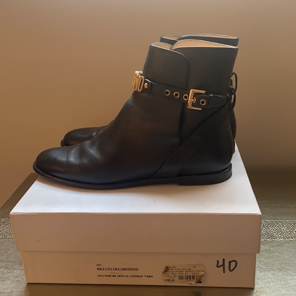 Moschino ankle strap booties
